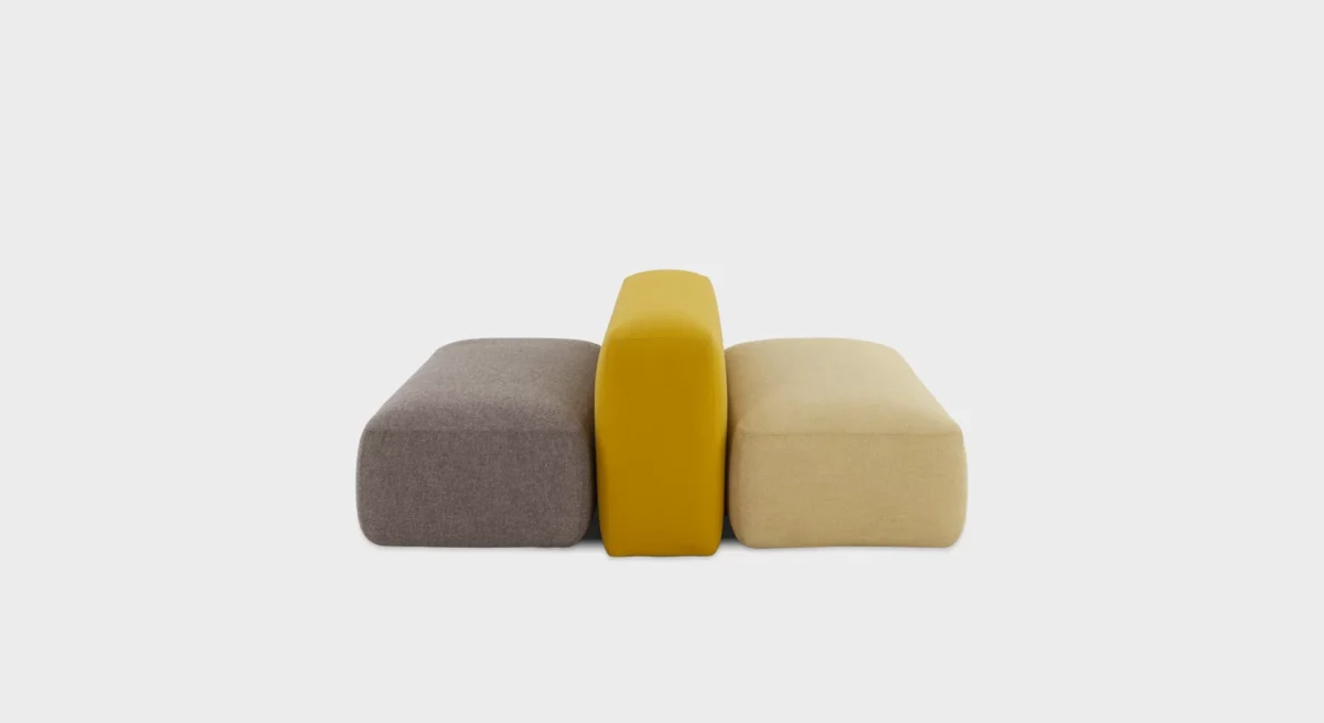 Lapalma Plus Back to Back modular seating system with upholstered cushions, designed for flexible configurations in contemporary spaces.