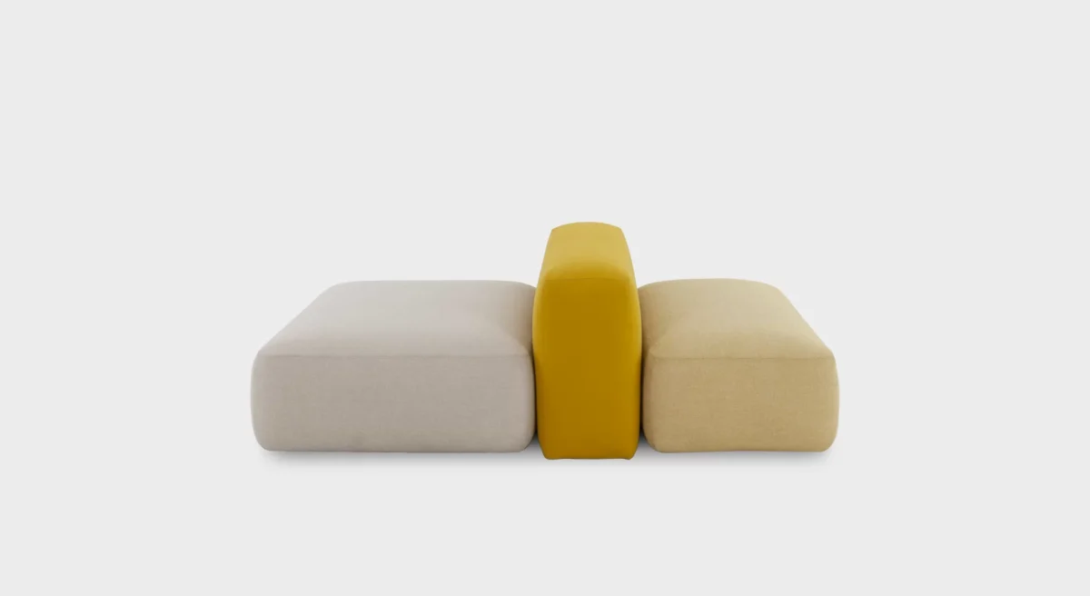 Lapalma Plus Back to Back modular seating system with upholstered cushions, designed for flexible configurations in contemporary spaces.