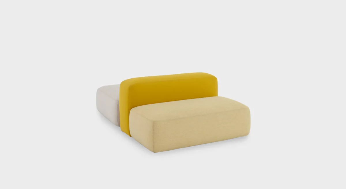 Lapalma Plus Back to Back modular seating system with upholstered cushions, designed for flexible configurations in contemporary spaces.