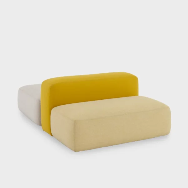 Lapalma Plus Back to Back modular seating system with upholstered cushions, designed for flexible configurations in contemporary spaces.