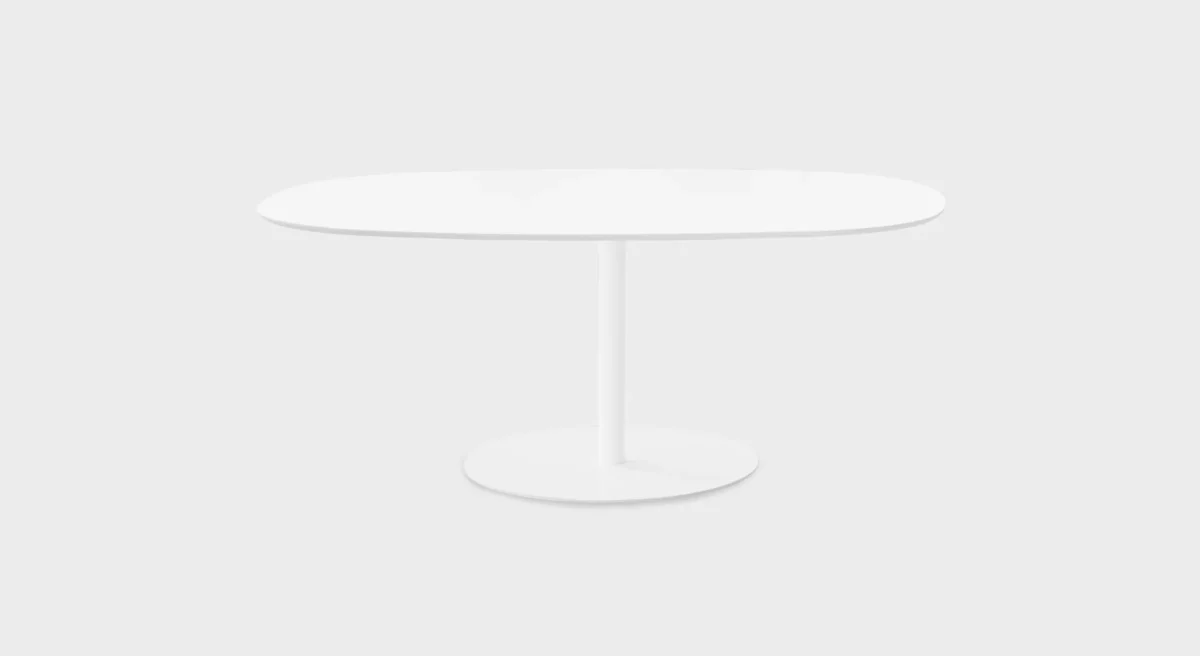 Rectangular dining table with clean lines and slim legs by Lapalma.
