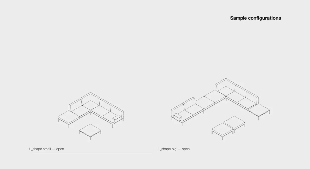 4-Seater Modular Sofa by Lapalma with a sleek, contemporary design.