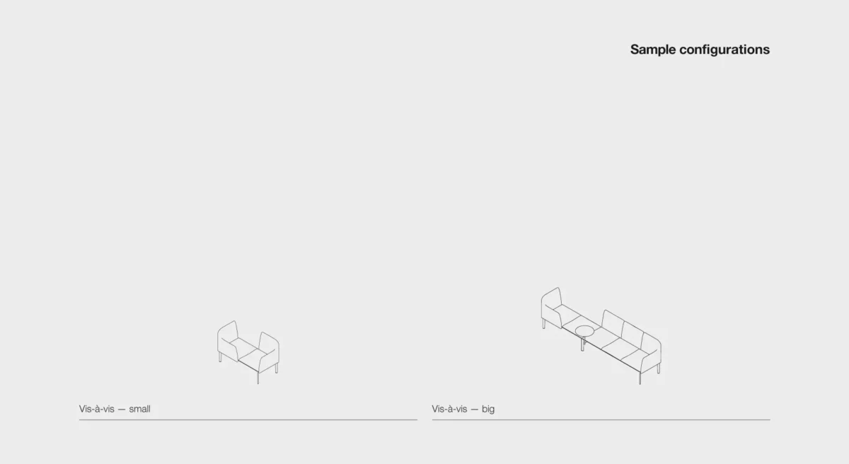 Stylish Vis a Vis Big by Lapalma with contemporary lines