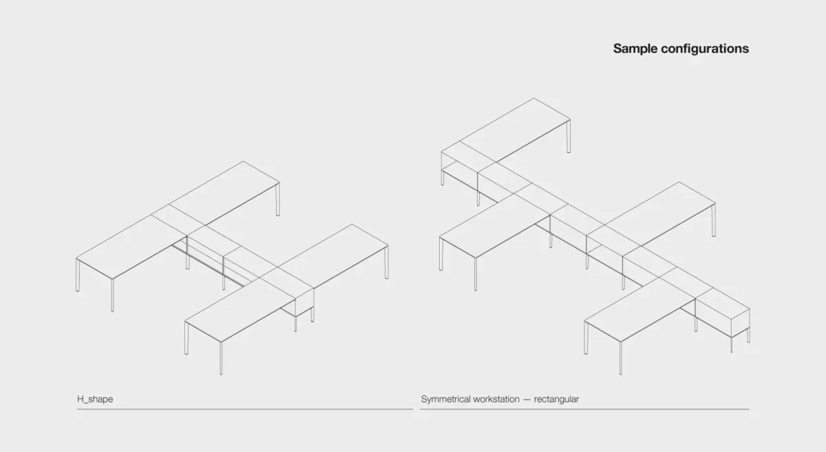 Multiple Workstations by Lapalma with a sleek, modern design.