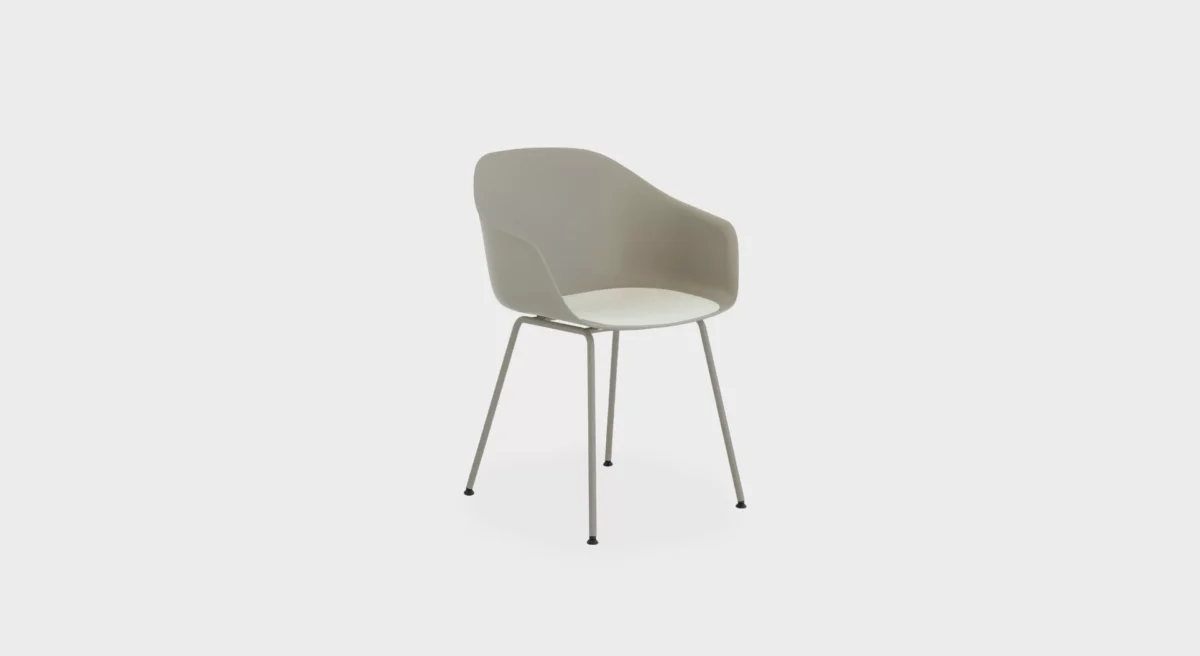 Modern Seela S312 chair by Lapalma, with a sinuous polypropylene shell and a wooden seat insert, supported by a four-legged metal base for a contemporary look
