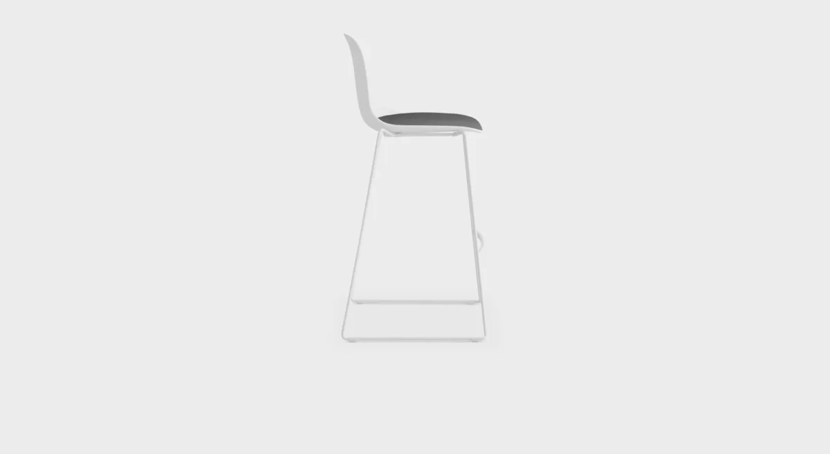 Sleek ES321 bar stool featuring a weather-resistant aluminum frame, designed for contemporary outdoor living spaces.
