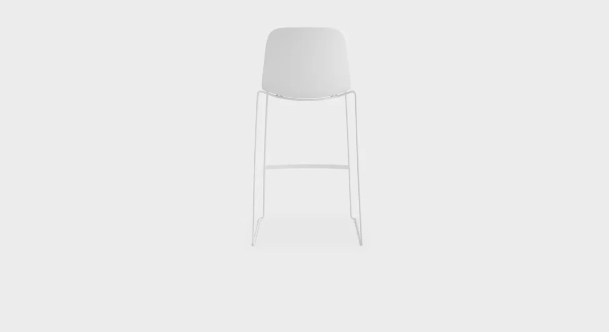 Contemporary ES321 bar stool placed beside a poolside bar, showcasing sleek Italian craftsmanship.