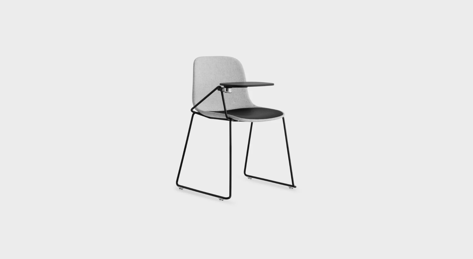 Compact bar stool with round seat and minimalist metal frame by Lapalma.
