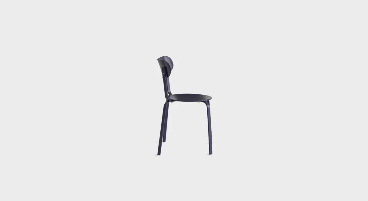 S48 stool with clean lines and metal base