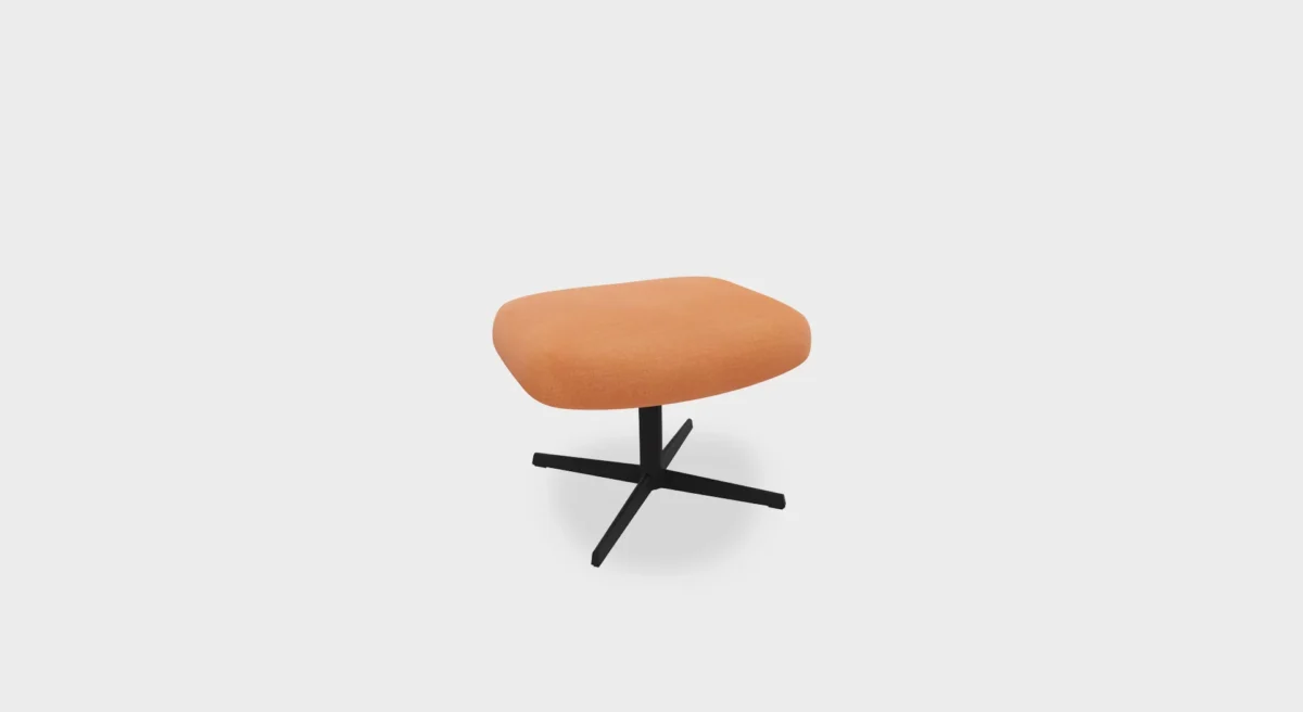 “Overhead shot of the S286 footstool highlighting its geometric cushion and compact footprint—ideal for modern lounge settings.”