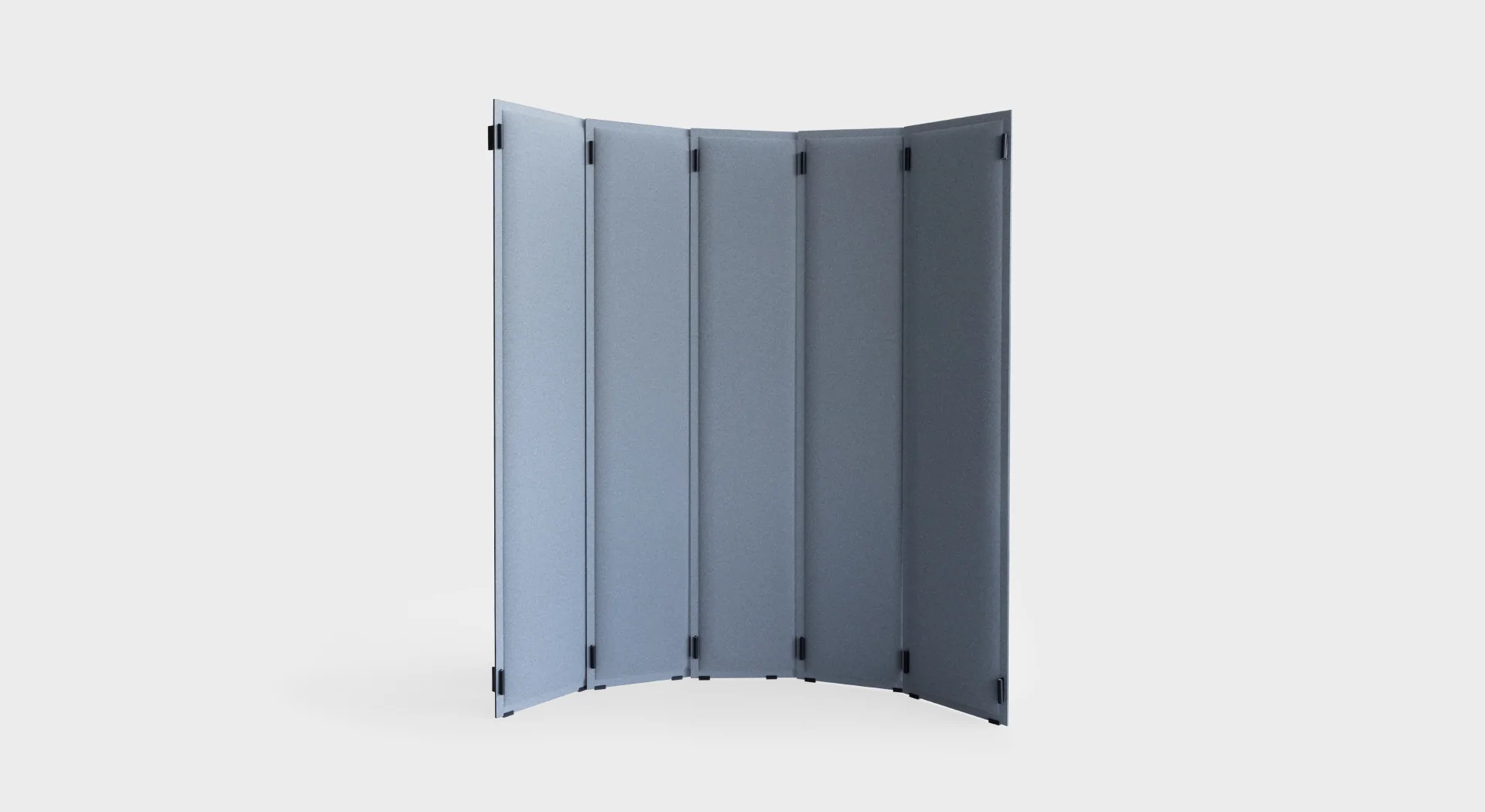 Lapalma WOD H180 modular fabric room divider with sound-absorbing panels, leather hinges, and wooden pins, designed by Raffaella Mangiarotti.