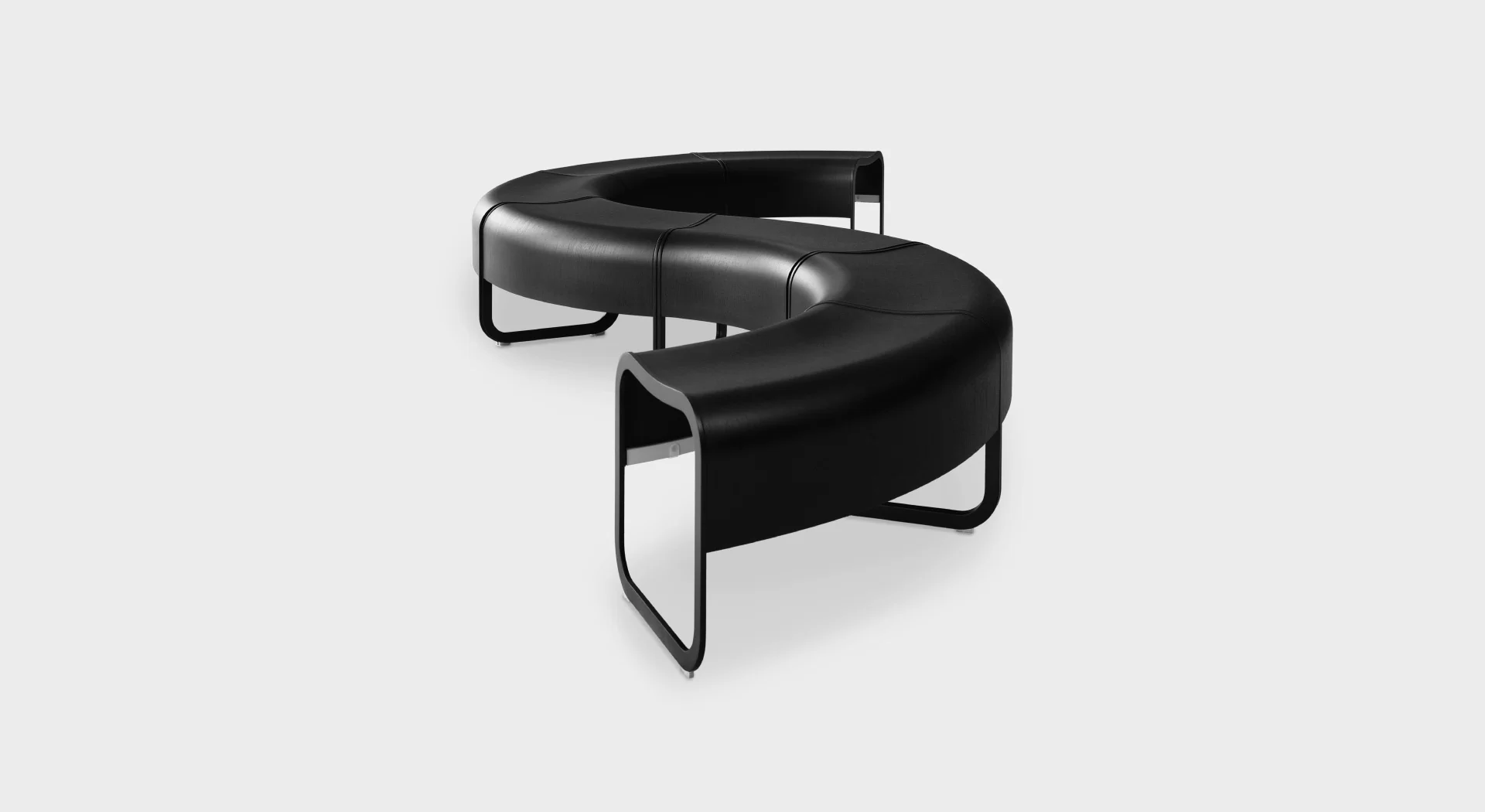 Lapalma PLUS S-Shape modular lounge seating system with curved elements, fire-retardant foam cushions, and removable fabric covers, designed by Francesco Rota.