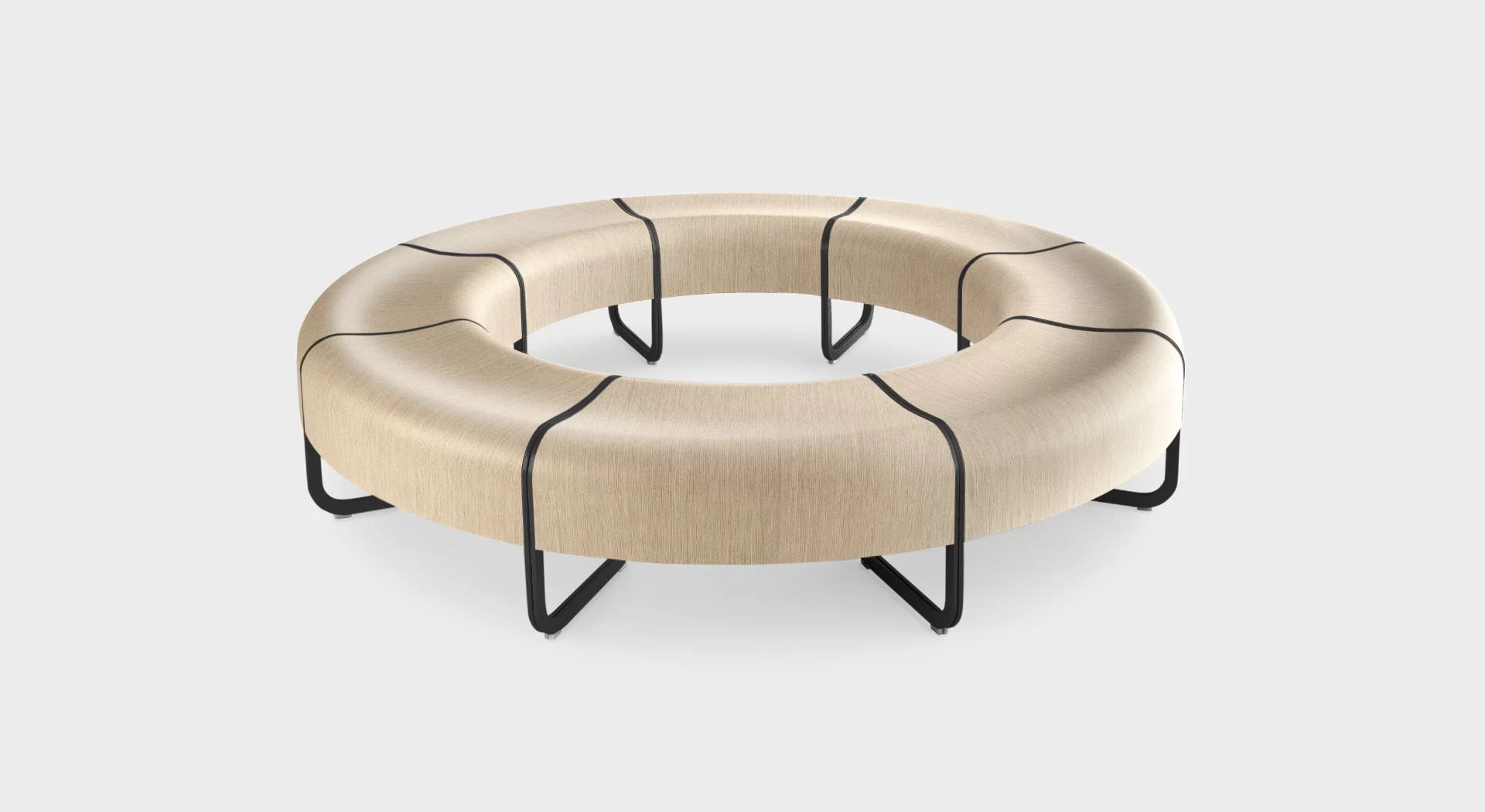 Lapalma RONDÒ 130 H73 table with rounded-corner square plywood top, available in blanched oak, dark walnut, black open-pore, or white laminate finishes, supported by a central base with a stainless steel cover and matte chromed or powder-coated column.