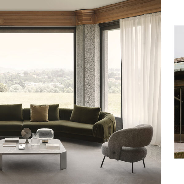 Crumble Italian sofa with soft, relaxed design by Nicoline
