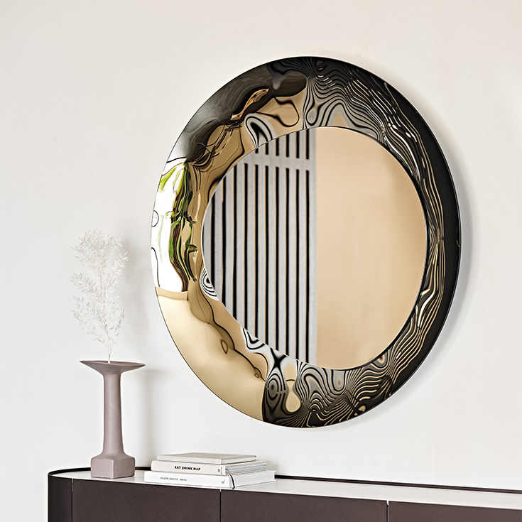 “COSMOS by Cattelan Italia – modern Italian wall mirror with sculptural circular design and artistic detailing”