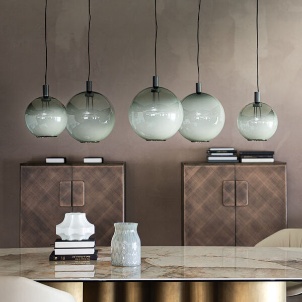 "Cattelan Italia PARIS – sculptural suspension lamp featuring layered glass discs and refined metal detailing"