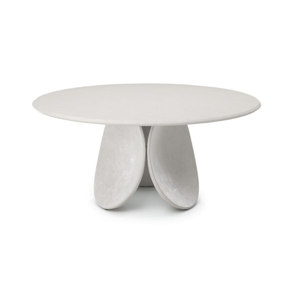 “MAXIM Argile by Cattelan Italia – contemporary round dining table with handcrafted clay-effect top and sculptural metal base”