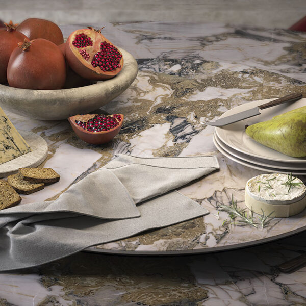 “LAZY SUSAN by Cattelan Italia – modern Italian rotating serving tray in ceramic with elegant round design”