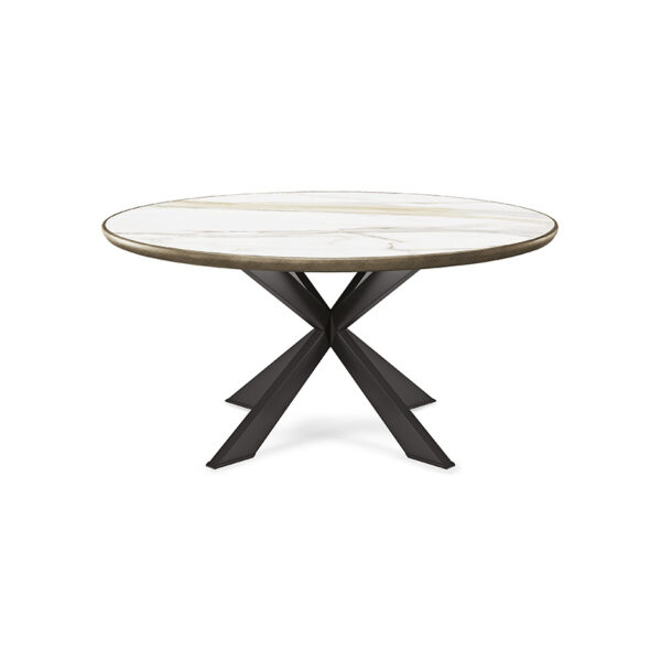 “SPYDER Keramik Premium Round by Cattelan Italia – luxury round dining table with high-end ceramic top and sculptural X-shaped base”