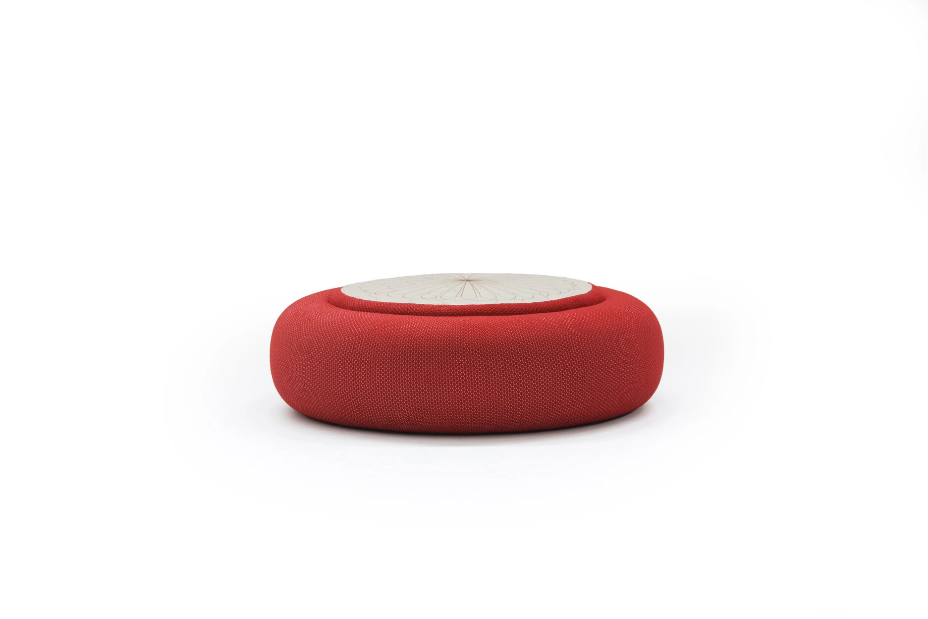 Donut by Moroso close-up of premium Italian fabric texture and precise stitching at the Michigan Design Center