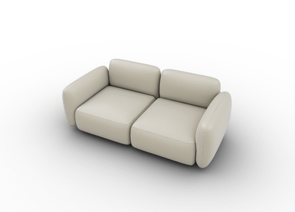 Ginza sofa by Calligaris featuring organic, rounded shapes and plush upholstery for a cozy, retro-inspired look.