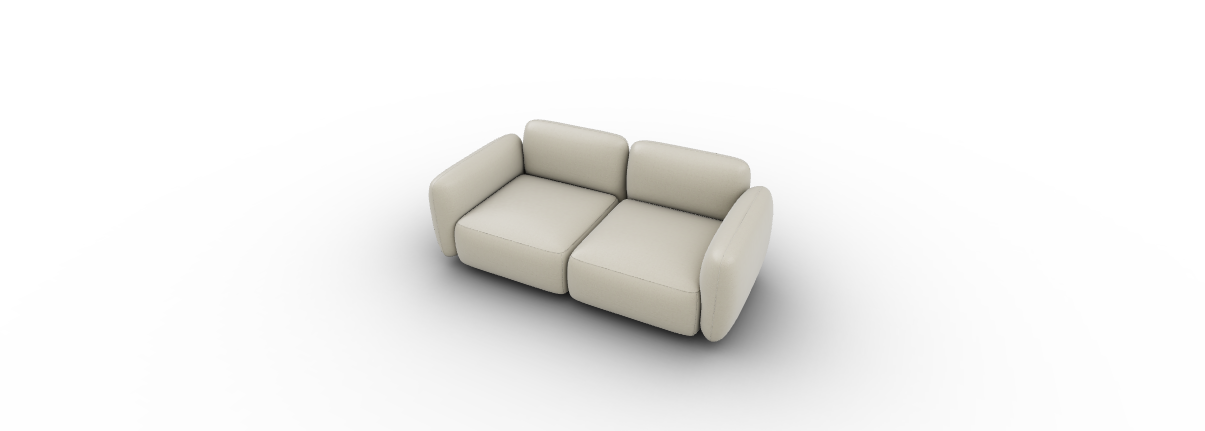 Ginza sofa by Calligaris featuring organic, rounded shapes and plush upholstery for a cozy, retro-inspired look.