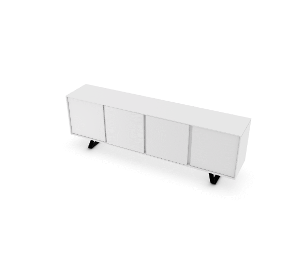 Calligaris SECRET console table, designed to compactly fit into small spaces yet extend to become a full dining table, revealing its clever hidden mechanism.
