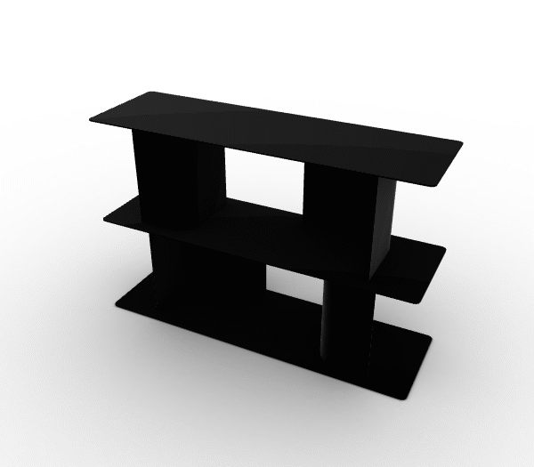 Calligaris CARV dining table, featuring a unique, sculptural wooden base with intricate "carved" details, supporting a clear glass or ceramic top.