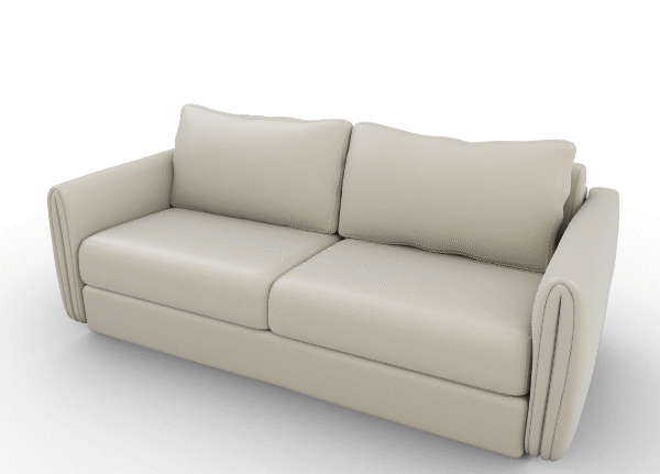 Carré sofa by Calligaris featuring clean lines, trapezoidal armrests, and a choice of metal or wooden legs for a contemporary look.