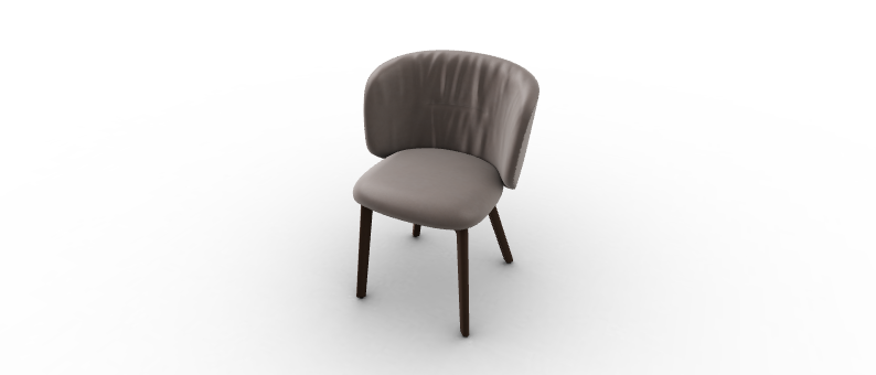 SWEEL chair by Calligaris with sleek, rounded backrest and cushioned seat.