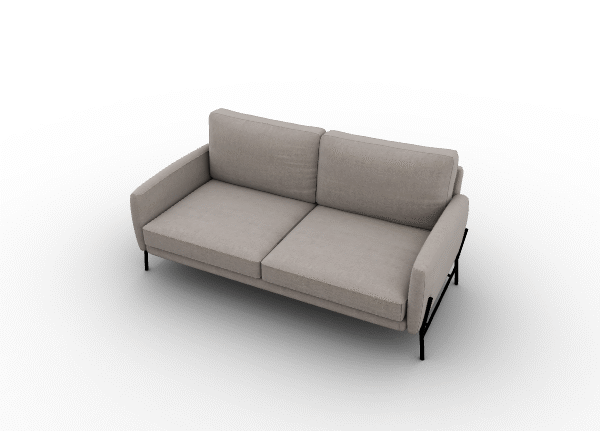 The Calligaris Le Marais sofa, designed by Stefano Spessotto, an elegant and versatile fixed or sectional sofa with thin armrests and soft, elastic seat and backrest cushions, suitable for diverse interiors.