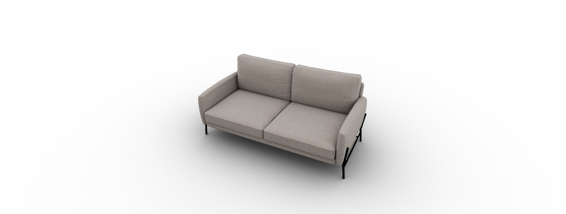 The Calligaris Le Marais sofa, designed by Stefano Spessotto, an elegant and versatile fixed or sectional sofa with thin armrests and soft, elastic seat and backrest cushions, suitable for diverse interiors.