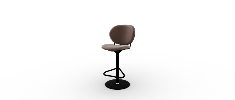 INÈS chair by Calligaris with sleek metal legs and softly upholstered seat and backrest.