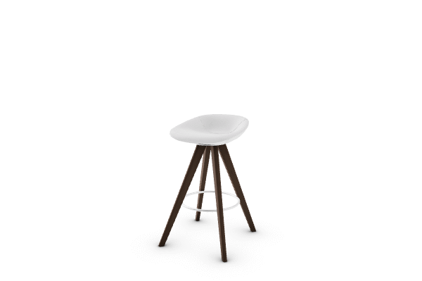 PALM chair by Calligaris with sleek metal legs and softly upholstered seat and backrest.