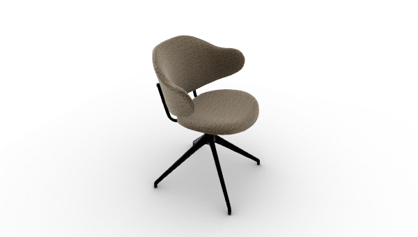 HOLLY chair by Calligaris with a sleek, wraparound backrest and upholstered seat.