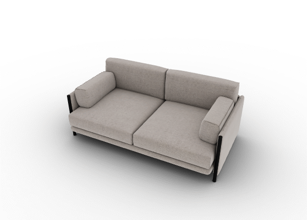 The Calligaris Niki armchair, designed by Calligaris Studio, showcasing its minimalist silhouette, comfortable padded seat and backrest, and distinctive horizontal stitching on the back.