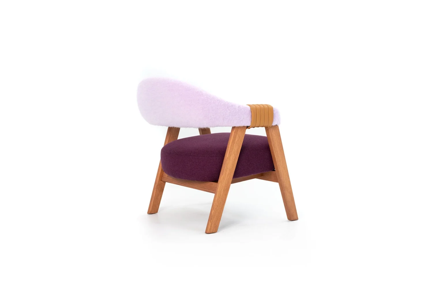 Mathilda by Moroso rear angle featuring tailored seams and minimalist frame in a Royal Oak Michigan display