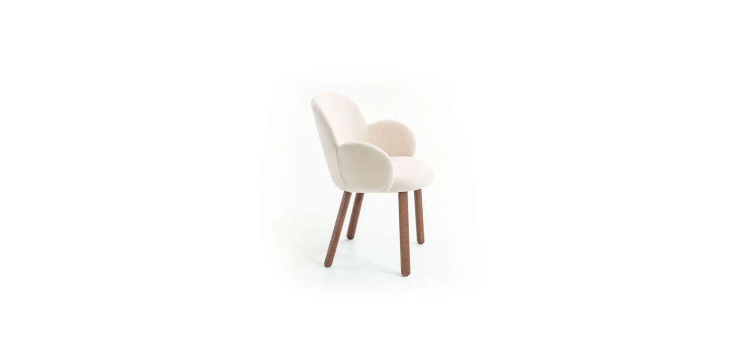 Designer Tulp lounge chair by Moroso Italian craftsmanship in Birmingham Michigan furniture store