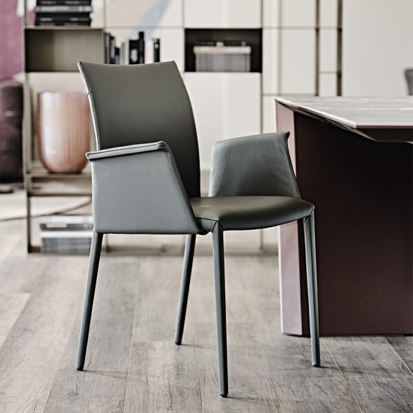 Elegant NORMA chair by Cattelan Italia – contemporary Italian dining chair with refined silhouette and plush feel