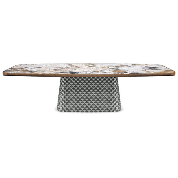 “ATRIUM Keramik Premium by Cattelan Italia – luxury Italian dining table with sculptural mirrored glass base and ceramic top”