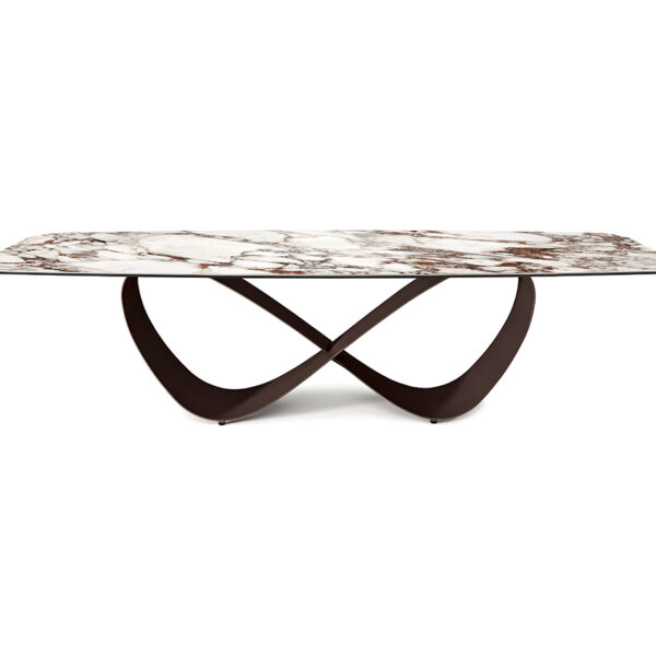 “BUTTERFLY Keramik by Cattelan Italia – Italian designer dining table with sculptural steel base and ceramic top”