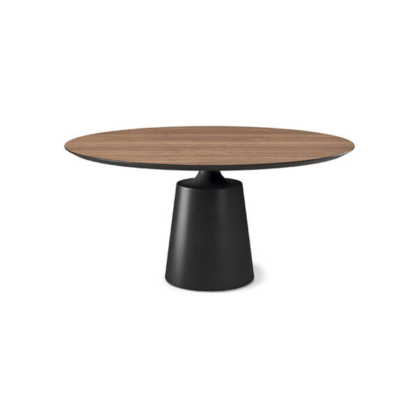 “YODA Wood by Cattelan Italia – round wooden dining table with sculptural central base and elegant Italian craftsmanship”