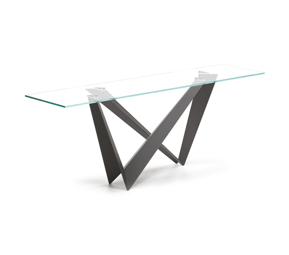 “WESTIN by Cattelan Italia – modern designer table with striking criss-crossed steel base and elegant top in wood or ceramic”