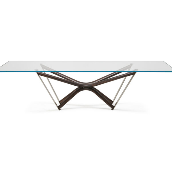 “MARATHON by Cattelan Italia – luxury dining table with elegant glass or wood top and distinctive sculptural base”