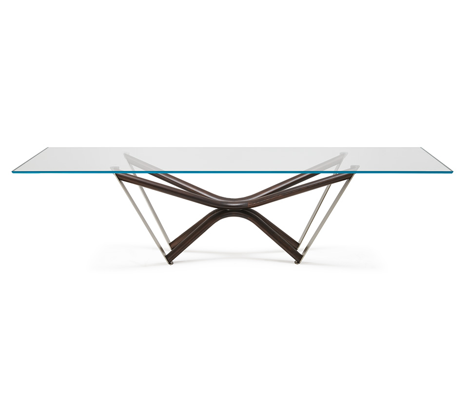“MARATHON by Cattelan Italia – luxury dining table with elegant glass or wood top and distinctive sculptural base”