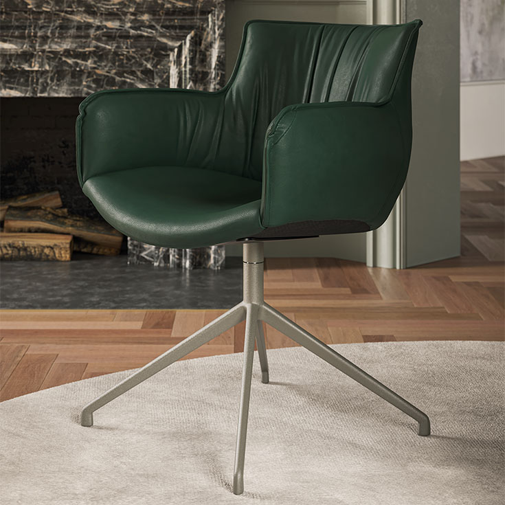 Modern swivel lounge chair RHONDA Turn by Cattelan Italia – stylish Italian design with ergonomic comfort