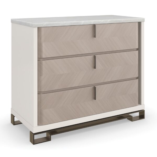 Subtle Gesture by Caracole — a graceful console table with a slim profile and metallic accents.