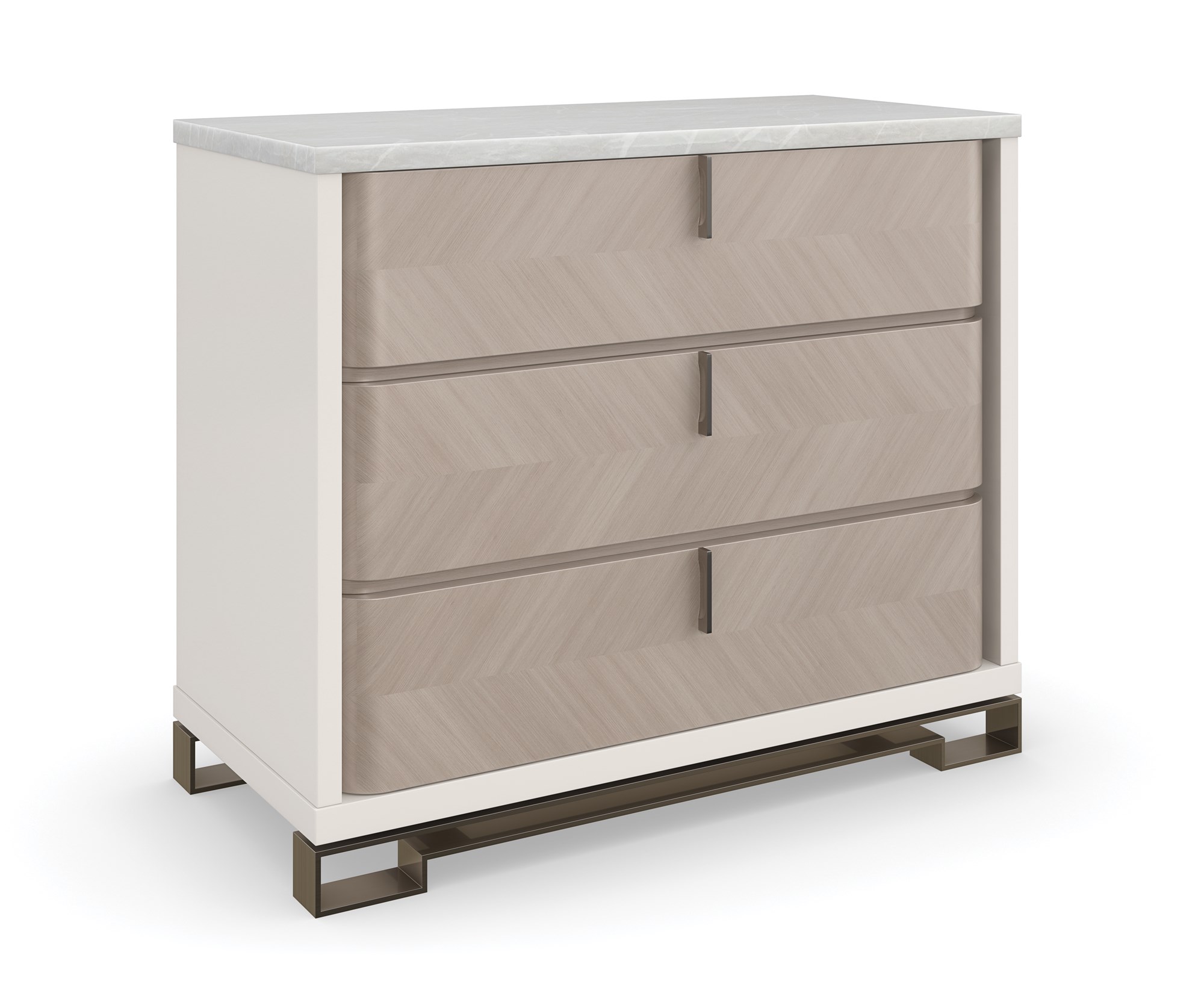 Subtle Gesture by Caracole — a graceful console table with a slim profile and metallic accents.
