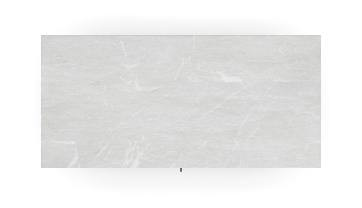 Front view of Subtle Gesture console table with sculpted legs and minimalist design.