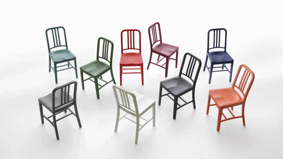 111 Navy stool by Emeco – stylish and durable stool for contemporary homes in Royal Oak.